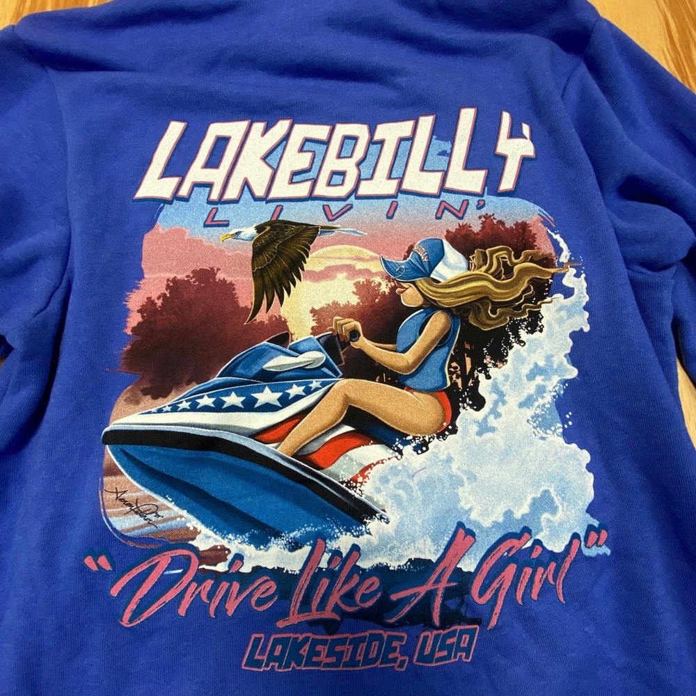 Lake Billy Chinook Hoodie Mens Large NWOT Oregon Lakeside Sweatshirt